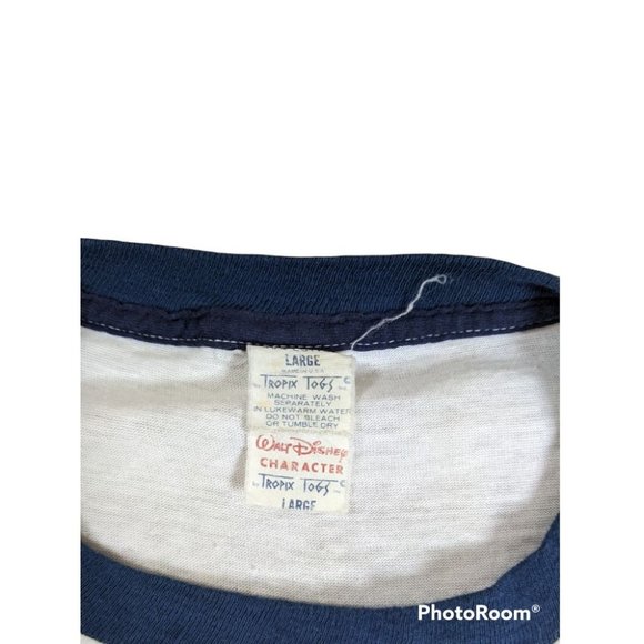 Vintage VTG Tropix Togs Character White Tee Mickey Mouse - Large - Picture 6 of 13